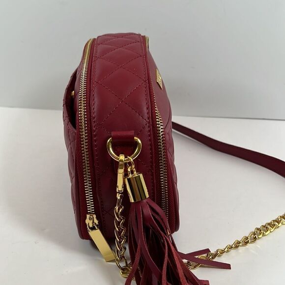 NWOT NWD Joy & Iman Red Diamond Quilted Leather Purse - Picture 7 of 15